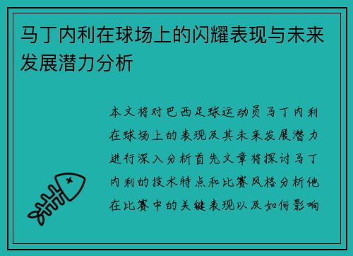 马丁内利在球场上的闪耀表现与未来发展潜力分析